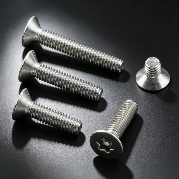 304 stainless steel Torx flat head pin-in machine screws