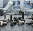 Six-lobe drive screws and matching bits on an automated assembly bench