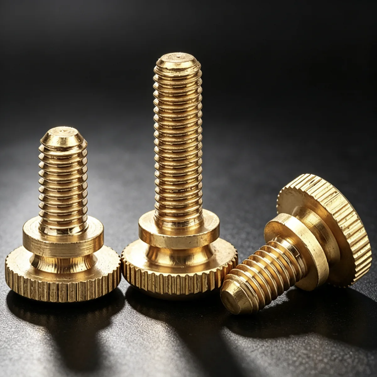 brass bronze copper zinc plated low high type knurled thumb machine screws