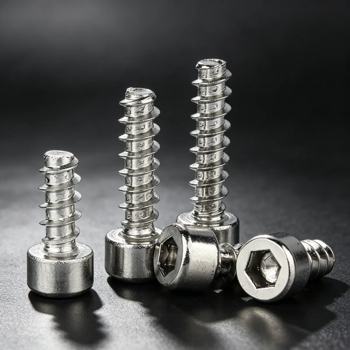 nickel plated self tapping thread forming screw