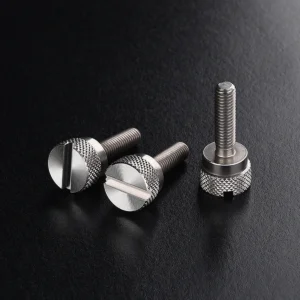 Precision Micro Decorative M5 X 18 5 Cd Pattern Knurled Slotted Thumb Screws