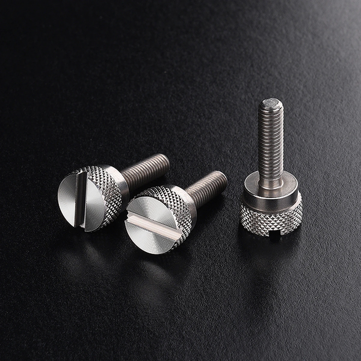 Precision Micro Decorative M5 X 18 5 Cd Pattern Knurled Slotted Thumb Screws