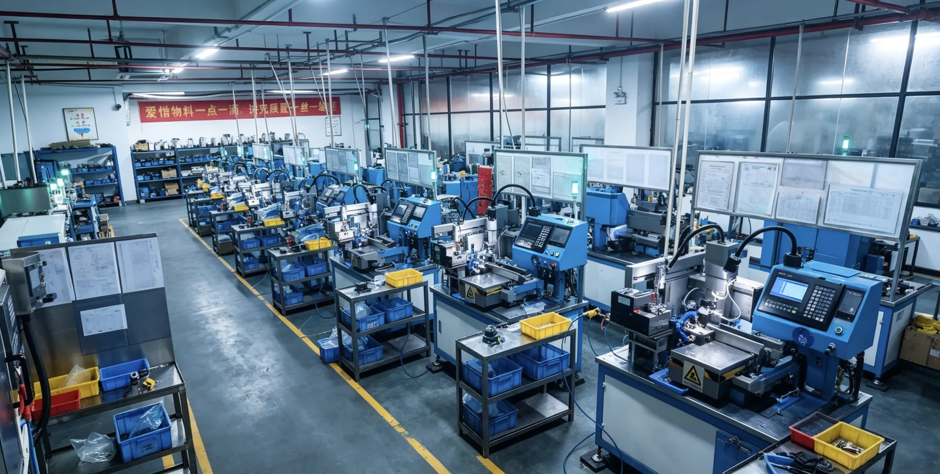 Precision screw production workshop at Xiyu Precision