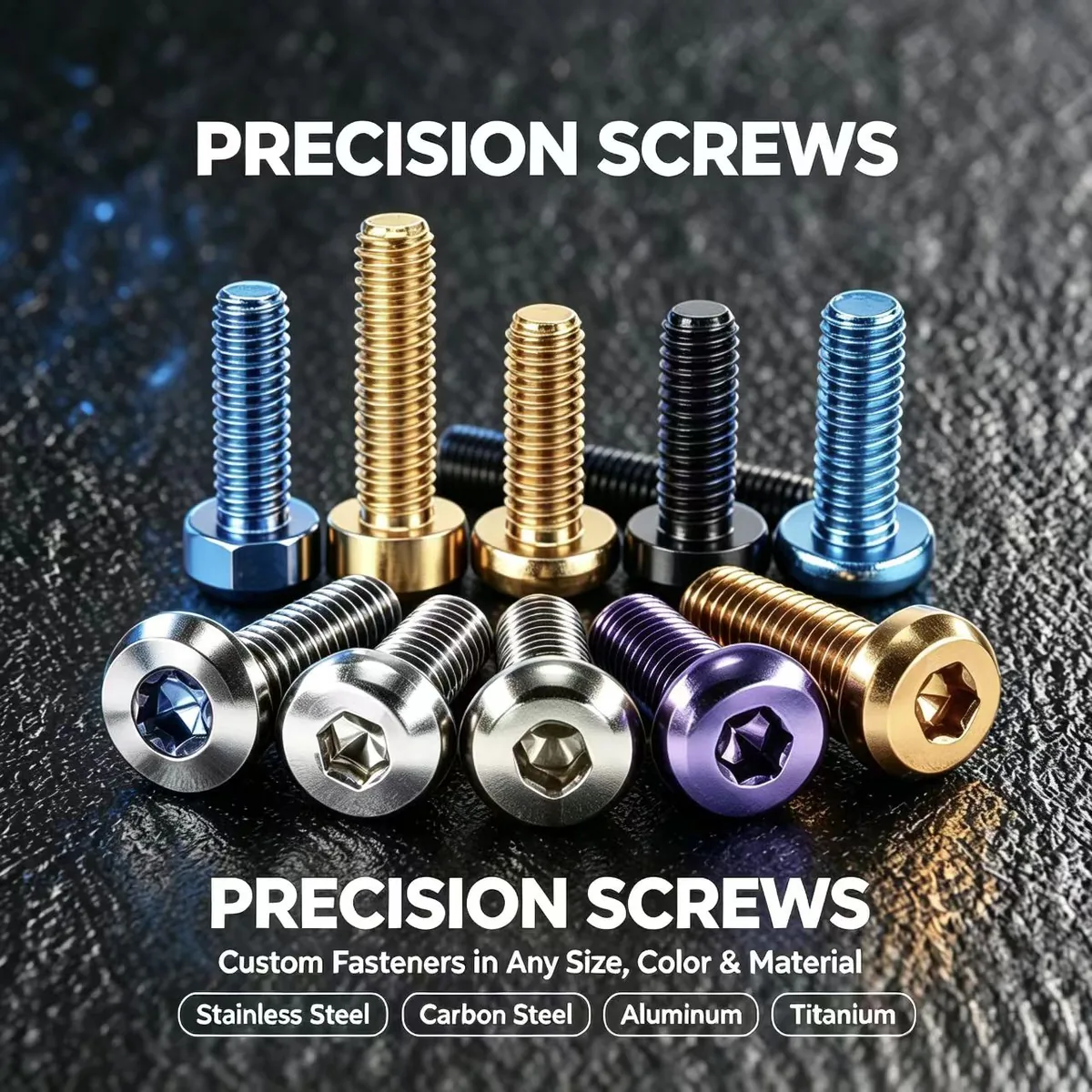 Custom precision fastener samples for OEM screw RFQ