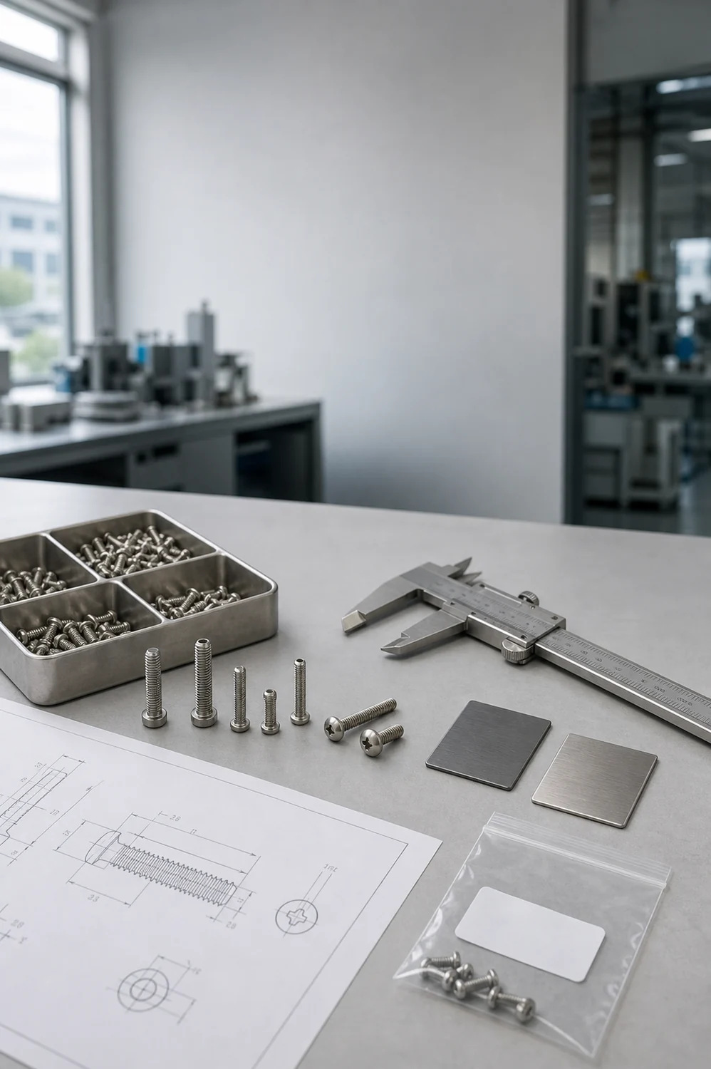 Optical inspection station for precision fastener project review
